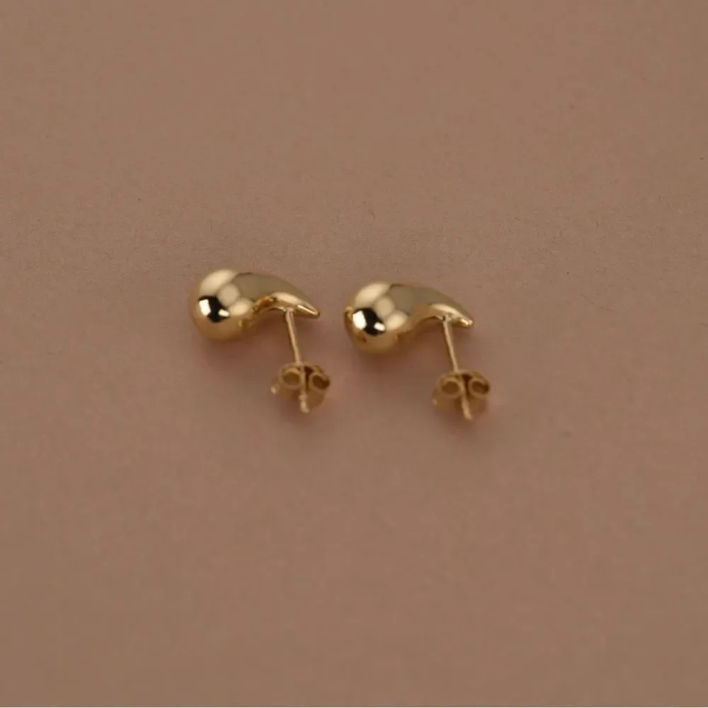 14k Real Gold Teardrop Earrings | Birthday Gift | Essential Fashion Jewelry |